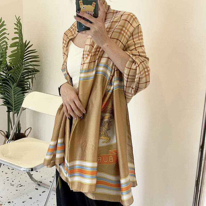 Burberry silk scarf 90-180cm E11 (16)